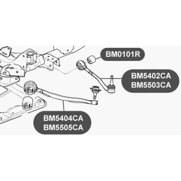 Рычаг передней подвески, верхний, левый VTR BM5404CA-1
