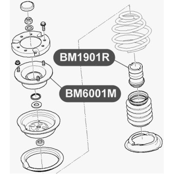 Опора переднего амортизатора VTR BM6001M-1