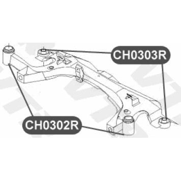 Сайлентблок подрамника передней подвески, задний VTR CH0303R-1