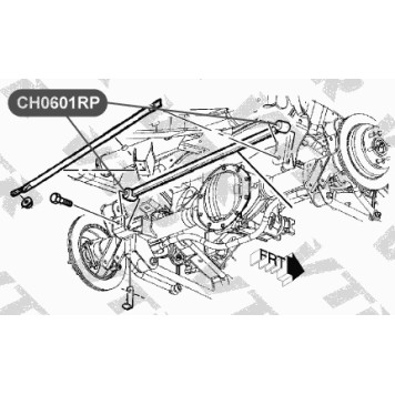 Сайлентблок полиуретановый поперечной тяги задней подвески VTR CH0601RP-1