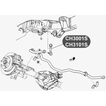 Тяга стабилизатора задней подвески, левая VTR CH3001S-1