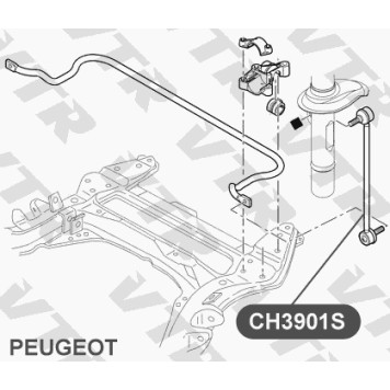 Тяга стабилизатора передней подвески VTR CH3901S-3
