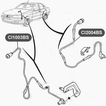 Датчик АБС передней подвески, двусторонний VTR CI1003BS-1