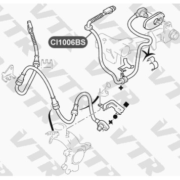 Датчик АБС задней подвески, двусторонний VTR CI1006BS-1