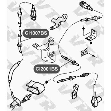 Датчик АБС задней подвески, двусторонний VTR CI2001BS-1