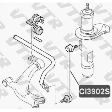 Тяга стабилизатора передней подвески VTR CI3902S-1