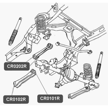 Сайлентблок нижнего рычага задней подвески, задний VTR CR0101R-1