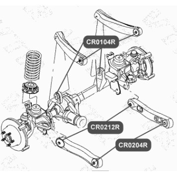 Сайлентблок полиуретановый рычага передней подвески VTR CR0104RP-1