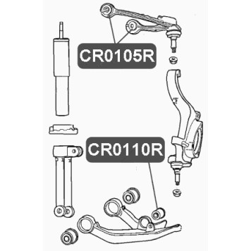 Сайлентблок нижнего рычага передней подвески VTR CR0110R-1