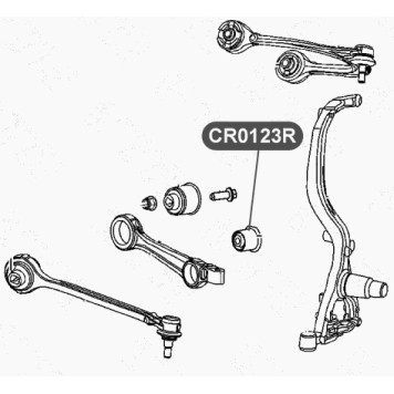 Сайлентблок нижнего прямого рычага передней подвески, центральный VTR CR0123R-1