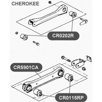 Сайлентблок верхнего рычага передней подвески VTR CR0202R-3