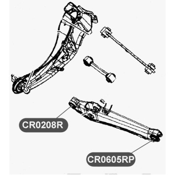 Сайлентблок полиуретановый поперечного рычага задней подвески VTR CR0208RP-1