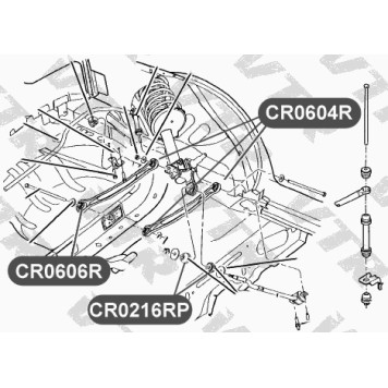 Сайлентблок поперечного рычага задней подвески VTR CR0604R-1