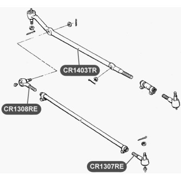 Наконечник тяги рулевого управления, правый VTR CR1308RE-1