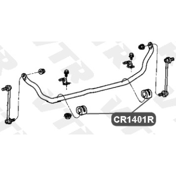 Втулка полиуретановая стабилизатора передней подвески VTR CR1401RP-1