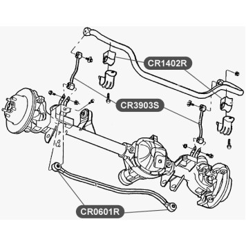 Втулка стабилизатора передней подвески VTR CR1402R-1