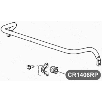 Втулка полиуретановая стабилизатора передней подвески VTR CR1406RP-1