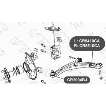 Опора шаровая нижнего рычага передней подвески VTR CR2004BJ-1