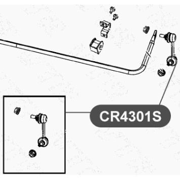 Тяга стабилизатора задней подвески VTR CR4301S-1