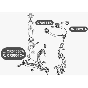 Рычаг передней подвески, нижний, правый VTR CR5501CA-1