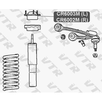 Опора переднего амортизатора, правая VTR CR6002M-1
