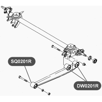 Сайлентблок рычага задней подвески, задний VTR DW0201R-1