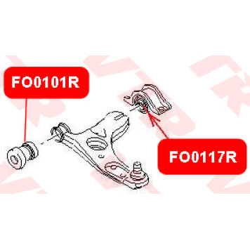 Сайлентблок рычага передней подвески, передний VTR FO0101R-1