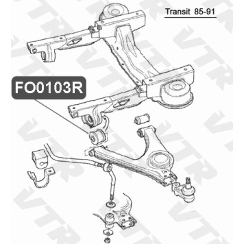 Сайлентблок рычага передней подвески, передний VTR FO0103R-1