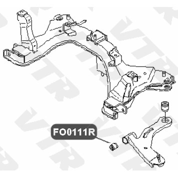 Сайлентблок рычага передней подвески, передний (с наружней) VTR FO0111R-1