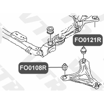 Сайлентблок рычага передней подвески, задний VTR FO0121R-1