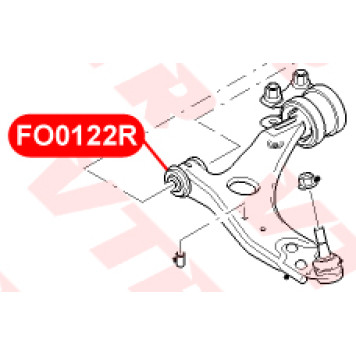 Сайлентблок рычага передней подвески, передний VTR FO0122R-1