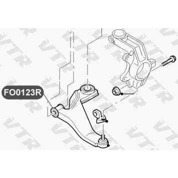 Сайлентблок рычага передней подвески, передний VTR FO0123R-1