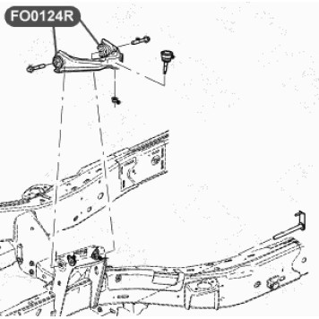 Сайлентблок верхнего рычага передней подвески VTR FO0124R-1