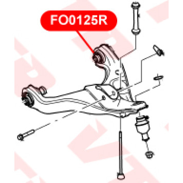 Сайлентблок нижнего рычага передней подвески, задний VTR FO0125R-1