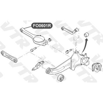 Сайлентблок поперечного рычага задней подвески VTR FO0601R-1