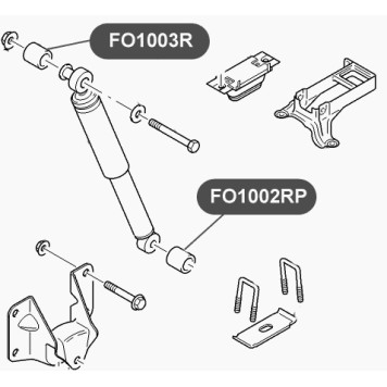 Втулка полиуретановая амортизатора задней подвески VTR FO1002RP-1