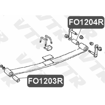 Втулка рессоры задней подвески, передняя VTR FO1203R-1