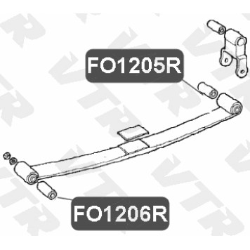 Втулка рессоры задней подвески, задняя VTR FO1205R-1