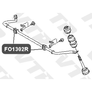 Втулка стабилизатора задней подвески, внутренняя VTR FO1302R-1