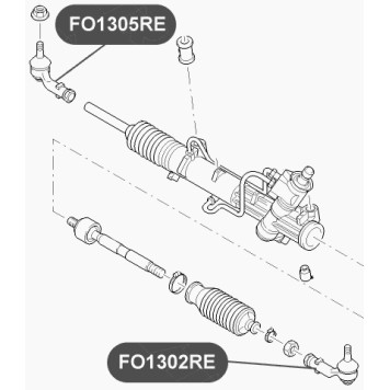 Наконечник тяги рулевого управления, левый VTR FO1302RE-1