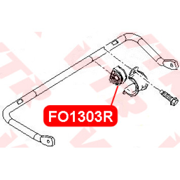 Втулка стабилизатора задней подвески VTR FO1303R-1
