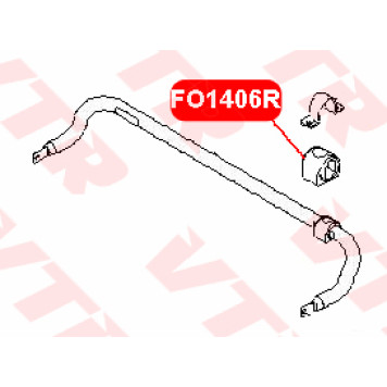 Втулка стабилизатора передней подвески, внутренняя VTR FO1406R-1