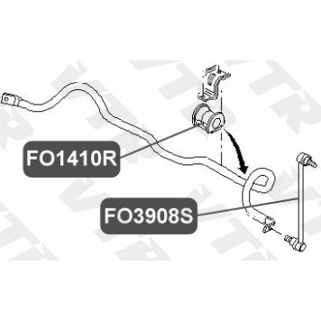 Втулка стабилизатора передней подвески VTR FO1410R-1