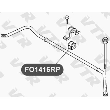 Втулка полиуретановая стабилизатора передней подвески (d18) VTR FO1416RP-1