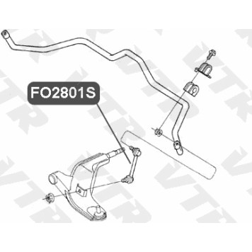 Тяга стабилизатора передней подвески, левая VTR FO2801S-1