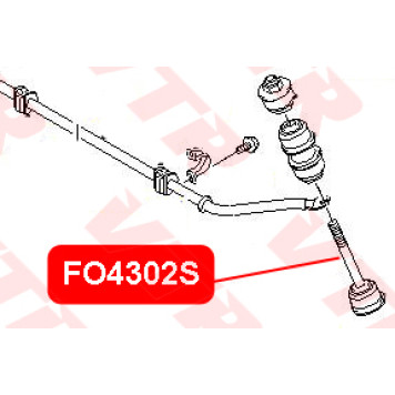 Тяга стабилизатора задней подвески (полиуретан) VTR FO4302SP-1