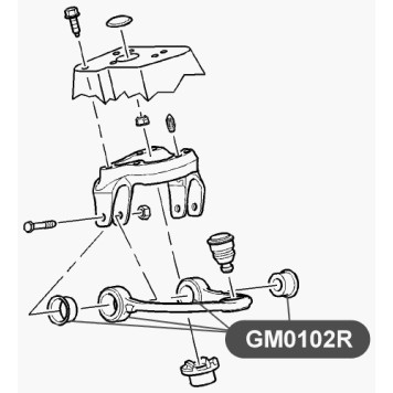 Сайлентблок верхнего рычага передней подвески VTR GM0102R-1