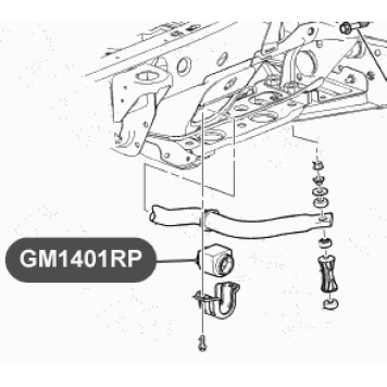 Втулка полиуретановая стабилизатора передней подвески VTR GM1401RP-1