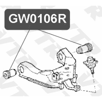 Сайлентблок нижнего рычага передней подвески VTR GW0106R-1