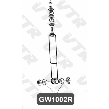 Втулка амортизатора задней подвески, нижняя VTR GW1002R-1